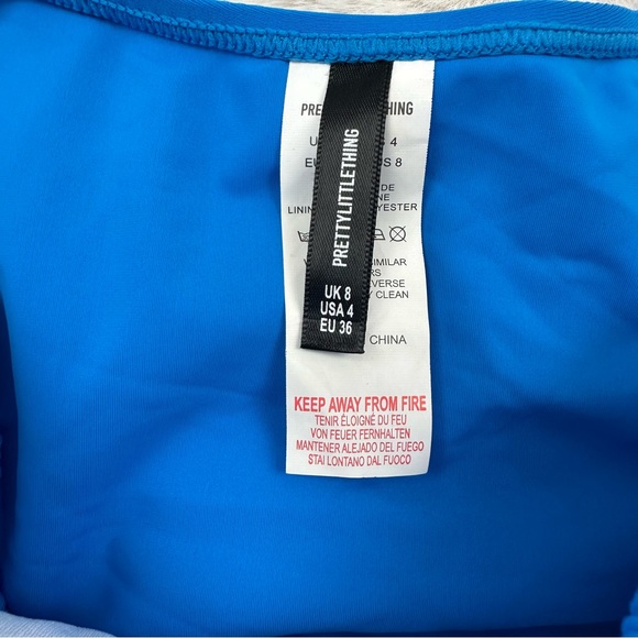 Pretty Little Thing Blue Front Ruched Bikini Bottoms - Picture 3 of 5